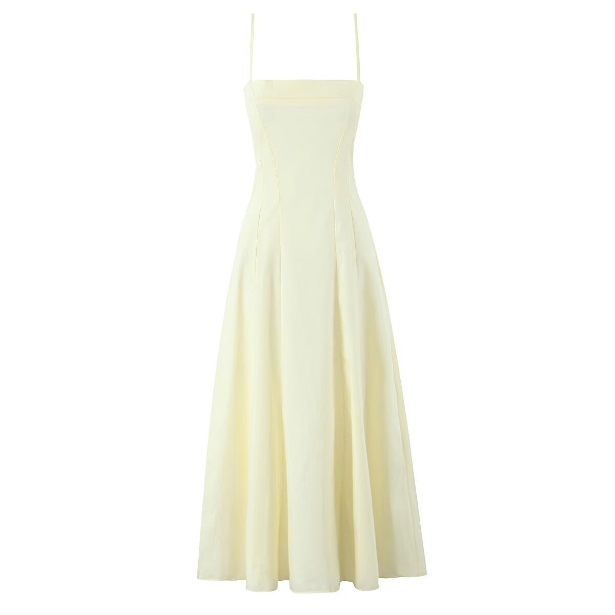 Satin Party Evening Women Midi Dress Elegant Keyhole Back A-Line Robe Sleeveless Female Long Dresses